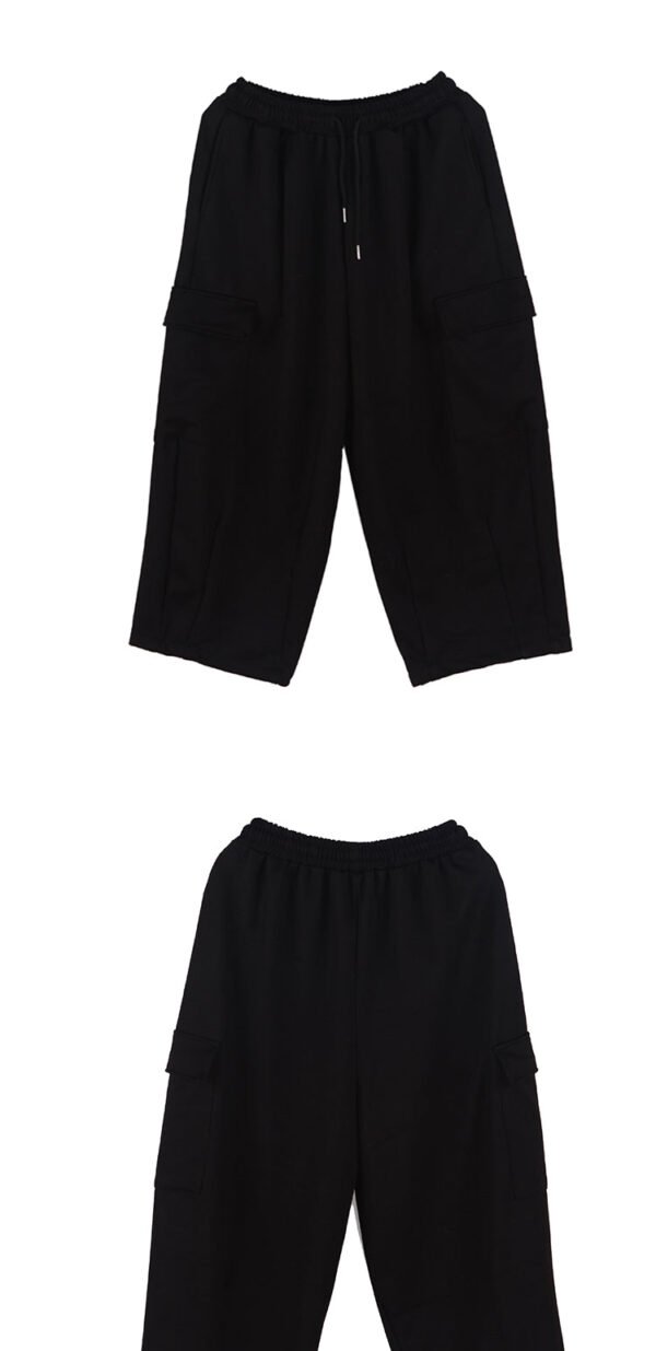 X039P90! Original Yohji Broad-legged Dark Black Harbor Wind Mountain Style Four Seasons Loose Straight Male Casual Pants