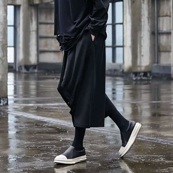 X041p95 Original Design Yohji Yamamoto Style Japanese Four Season Loose Wide Leg Men's Capris