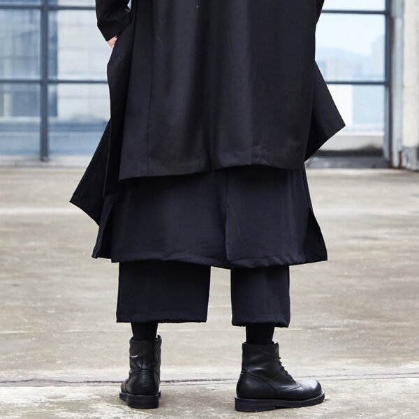 X058p90 Original Autumn and Winter New Dark Yamamoto Style Show Wide Leg Men's Casual Capris