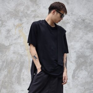 Y022P70 Original Personality Dark 101 Sleeves Decorated Short-sleeved Guard Clothes