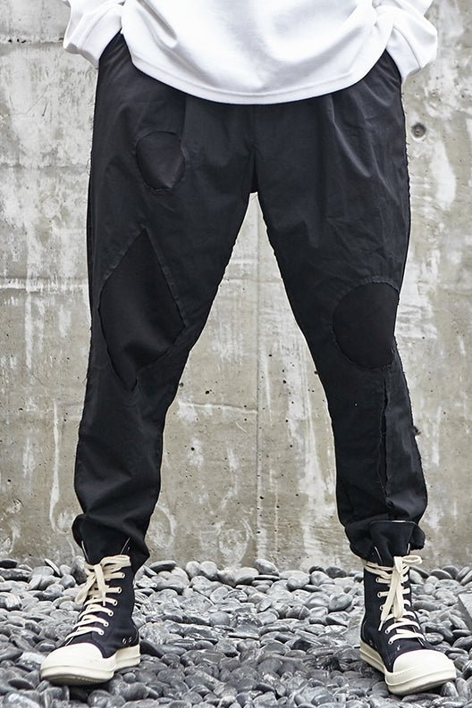 X033P95 Original Design New Yamamoto Yaoshi Style Dark Japanese Cut Hole Men's Casual Trousers