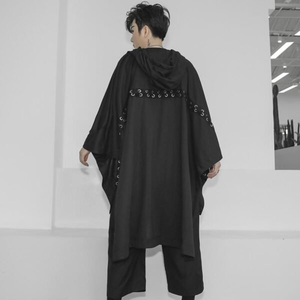 CT675 P85 Autumn/Winter Men's and Women's Tide Ins Loose-fitting Hooded T-shirt Cape Performance Dress Dark Black Youth Jacket