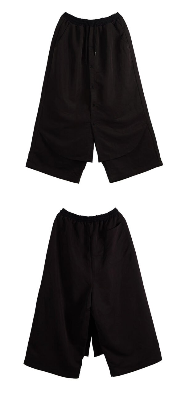 X052P85 Original Design Dark Japanese Skirt Pants Men and Women with Long Legs Nine  Pants