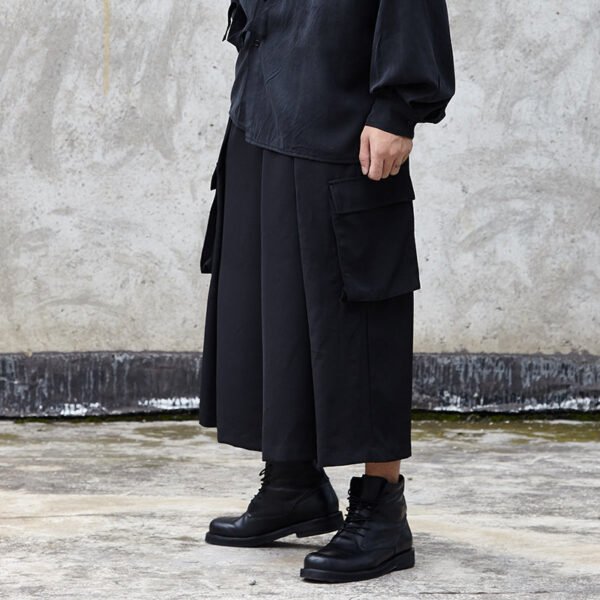 X048P85 Original Dark Skirt Pants Japanese Men's Casual Wide-leg Pants