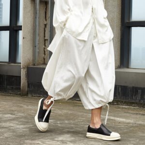 X044P85  Original Vintage Men's Pants Mountain Loose Linen Pants Lounger Pants Big Size Loose Casual Cotton Linen