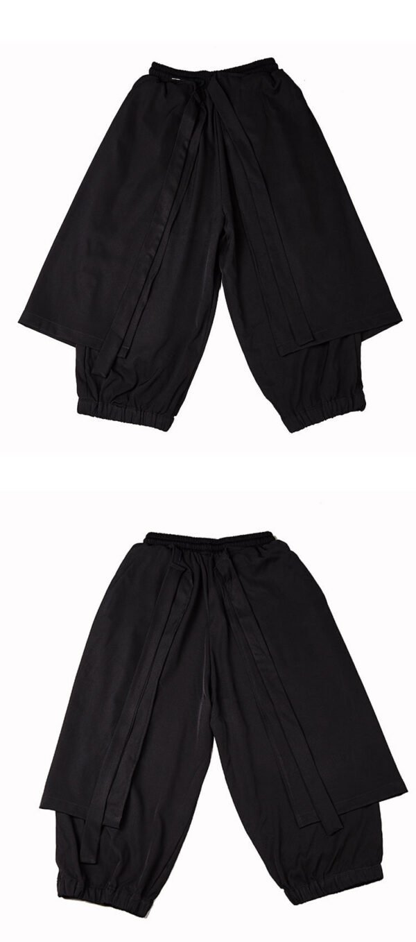 X062P90 Original Dark Japanese Yamamoto Style Men Nine Pointscasual Pants