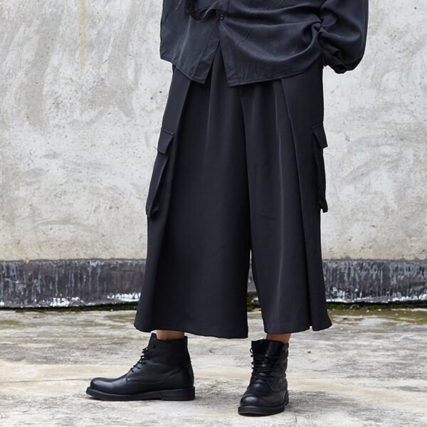 X048P85 Original Dark Skirt Pants Japanese Men's Casual Wide-leg Pants