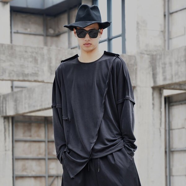 Y040P95 Original Design New Dark Yamamoto Yaoshi Style Long-sleeved T Shirt