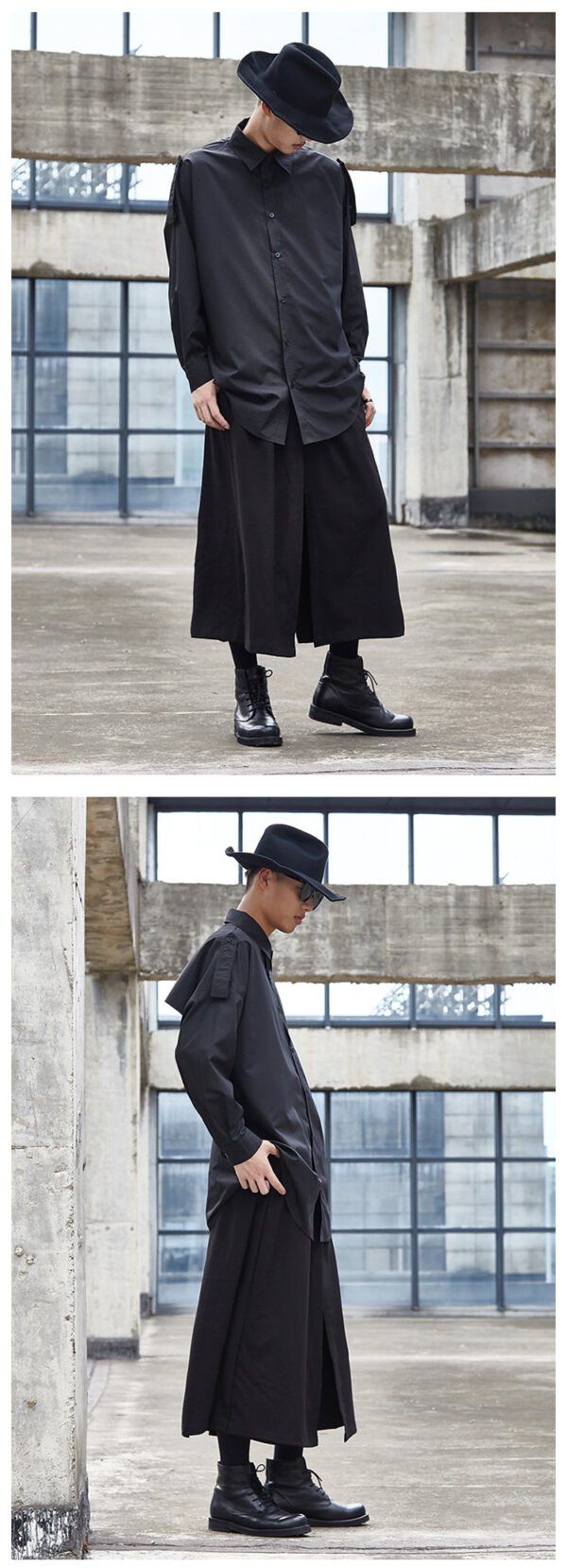 X059P90-01 Original Design Yohji Yamamoto Style Diablo Yohji Series Wide-leg Pants for Men and Women