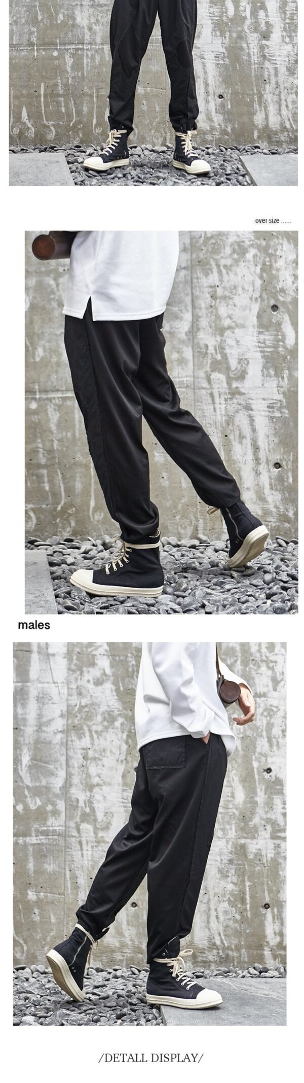 X033P95 Original Design New Yamamoto Yaoshi Style Dark Japanese Cut Hole Men's Casual Trousers