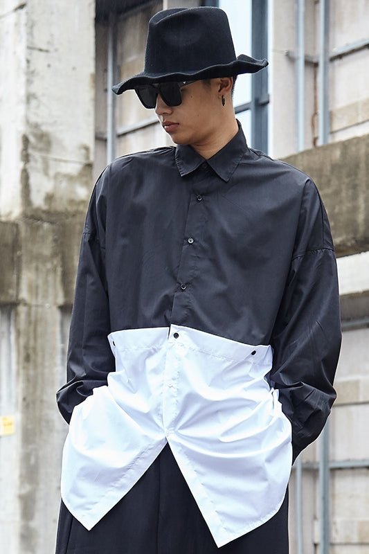 Y034P95 Original Japanese Division Yamamoto Yaoshi Style Men's and Women's Mid-Length Shirt .