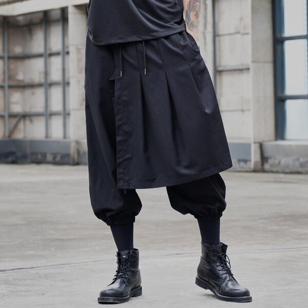 X072P110 Original Design Dark Series Yamamoto Yaoshi Style Men's Casual Pants Small Footskirt Snare Nine Points