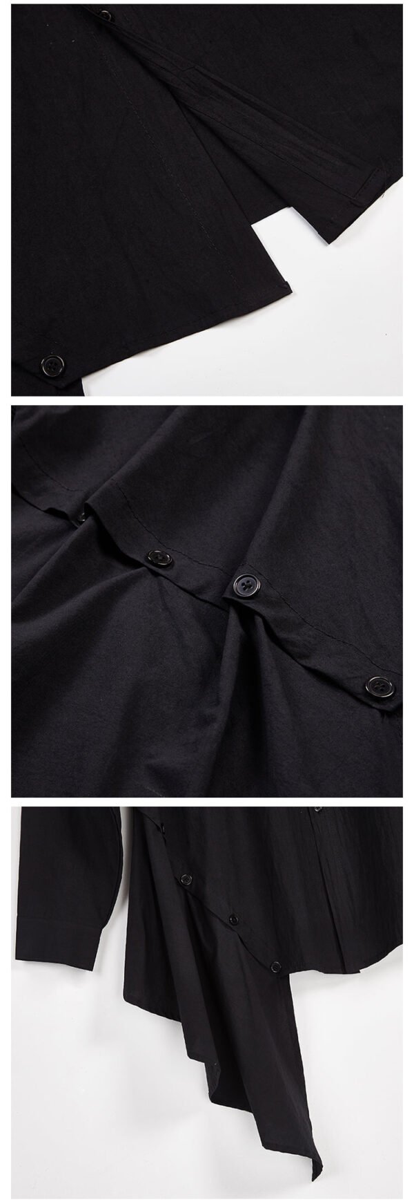 Y033P85 Original Design Dark Japanese Yamamoto Style Irregular Men's Shirt .