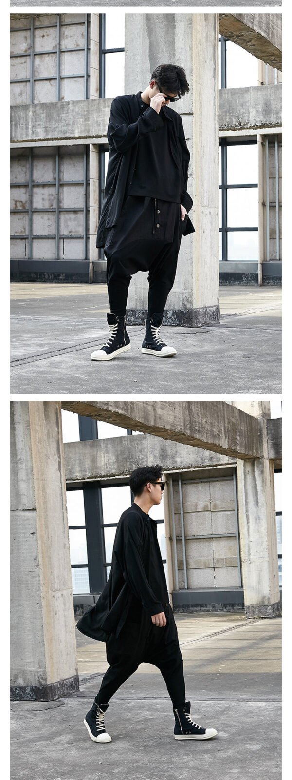 X028P90 Original New Harlan Pants Men's Loose Hip-hop Casual Pants Dark Black Trend Hanging Pants Pants Men's Pants