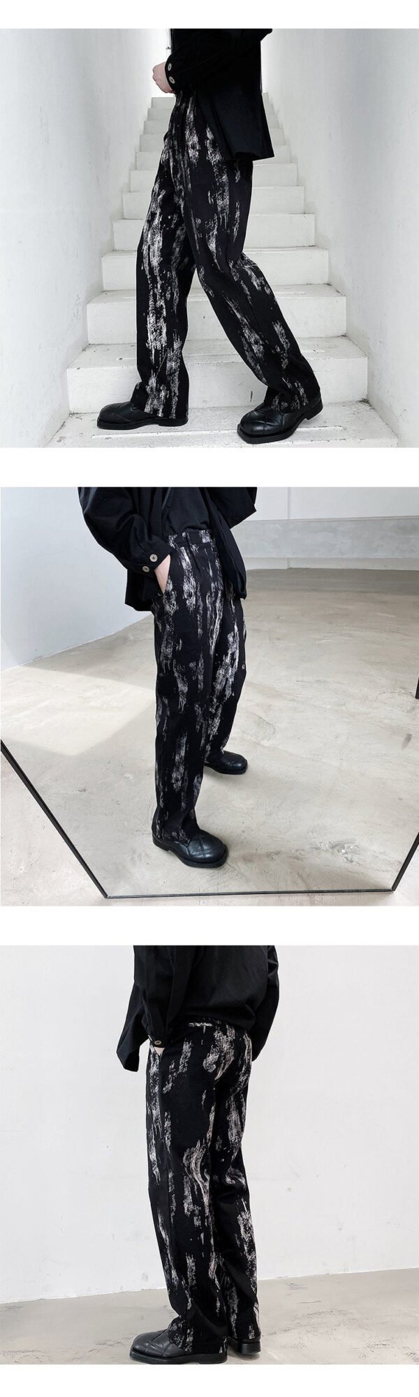 A261-3979-P70 Yamamoto Dark Personality Splash Ink Function Wind Casual Pants