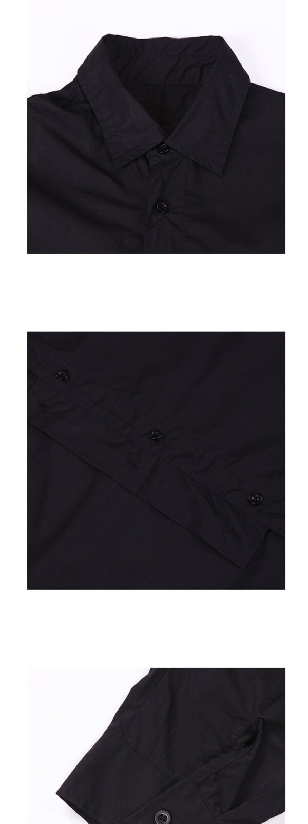 Y008P95 Original Medium and Long Length Yamamoto Yewsi Style Yohji Dark Japanese Long Sleeve Shirt .