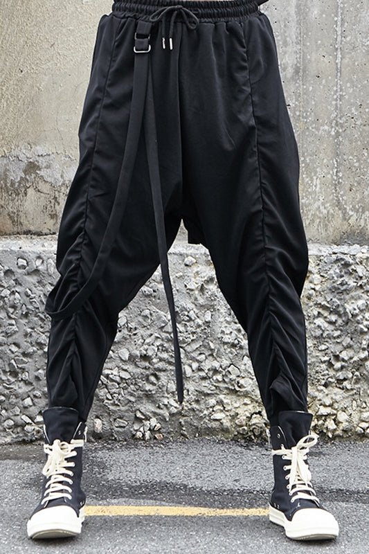 X030p85 Original Design New Yamamoto Yohji Ribbon Shrink Design Ribbon Men's PANTS LEGGINGS