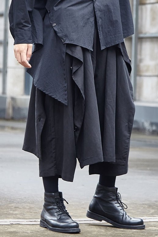 X064P105 Original Japanese Dark Yamamoto Yohji Style Men's and Women's Skirt Pants