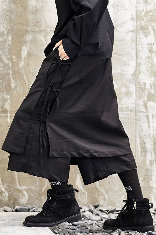 X022P120 New YOJI Japanese Yamamoto Yaosi Style Dark Nick Uncle Harlan Crotch Male Casual Pants