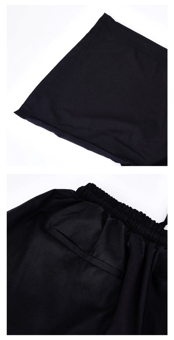 X081P85 Original Diablo Yohji Yamamoto Style Pants with Long Left and Short Right Design Loose Men's Casual Pants
