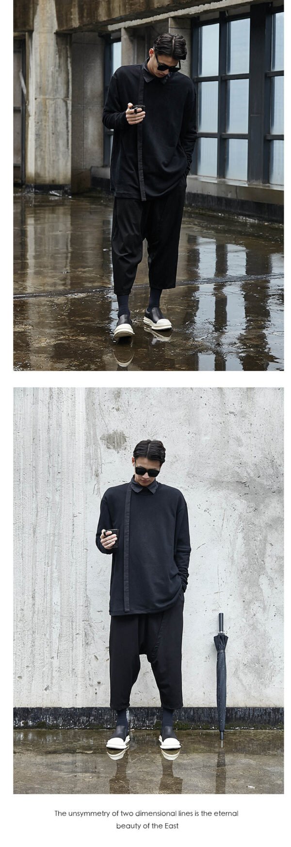 X037p90 Original Design Dark Japanese Yohji Yamamoto Style Harun Pants Men's Casual Pants