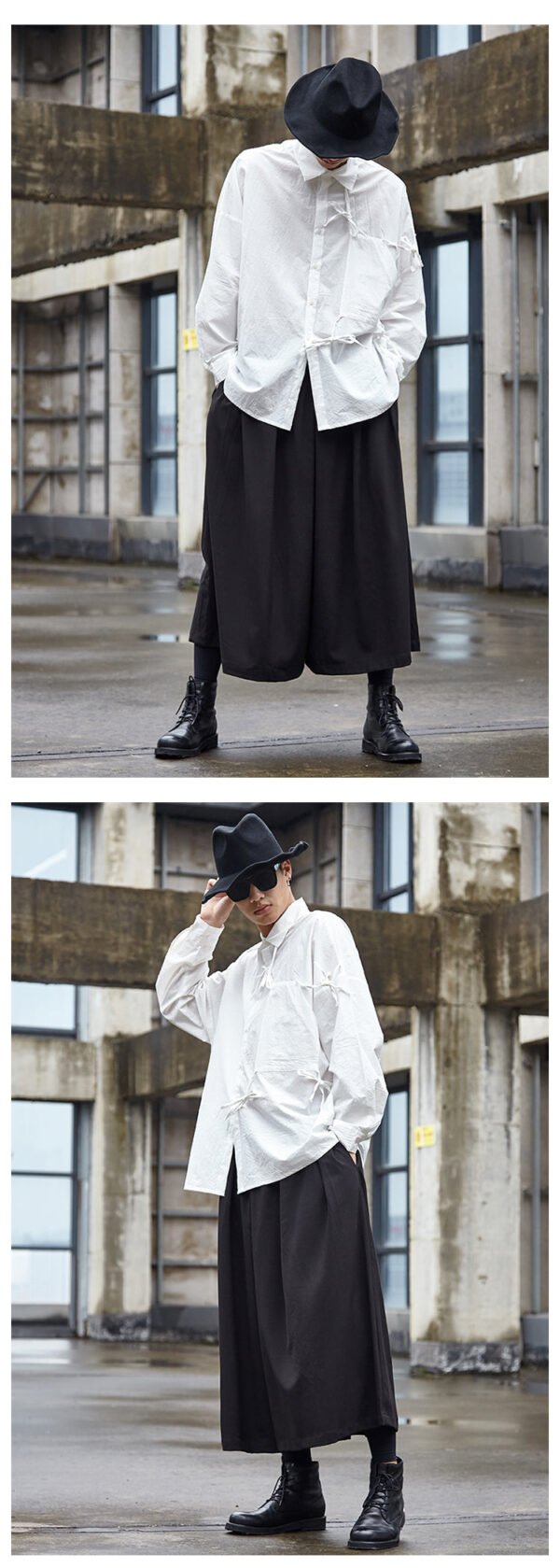 X061p95 Original Dark Japanese Style YOHJI Style Men's and Women's Casual Skirt Pants