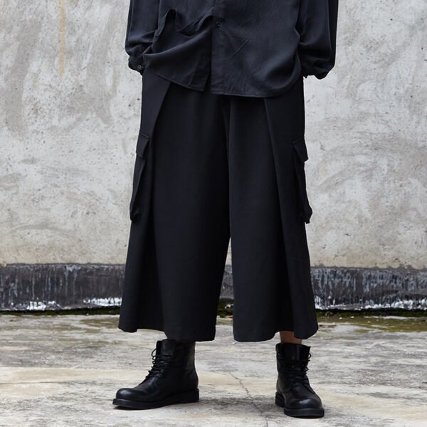 X048P85 Original Dark Skirt Pants Japanese Men's Casual Wide-leg Pants