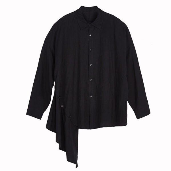 Y033P85 Original Design Dark Japanese Yamamoto Style Irregular Men's Shirt .