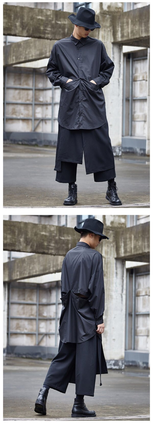 X063P95-01 Original Design Japanese Dark Yamamoto Style Barber Men and Women with The Same Male Casual Skirt