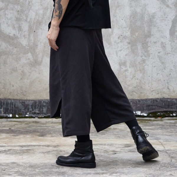 X052P85 Original Design Dark Japanese Skirt Pants Men and Women with Long Legs Nine  Pants