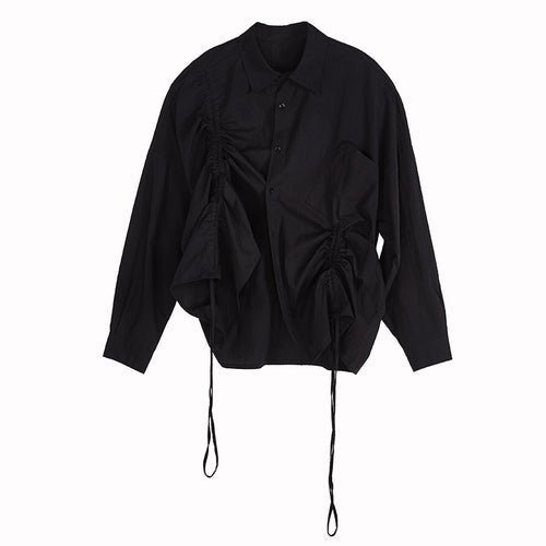 Y030p80 Original Design Men's and Women's Wide Version of Shoulder Off Yamamoto Style Dark Japanese Shirt