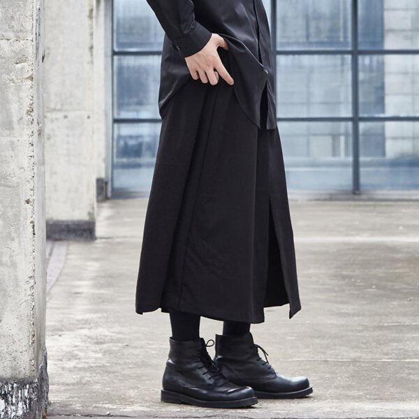 X059P90-01 Original Design Yohji Yamamoto Style Diablo Yohji Series Wide-leg Pants for Men and Women