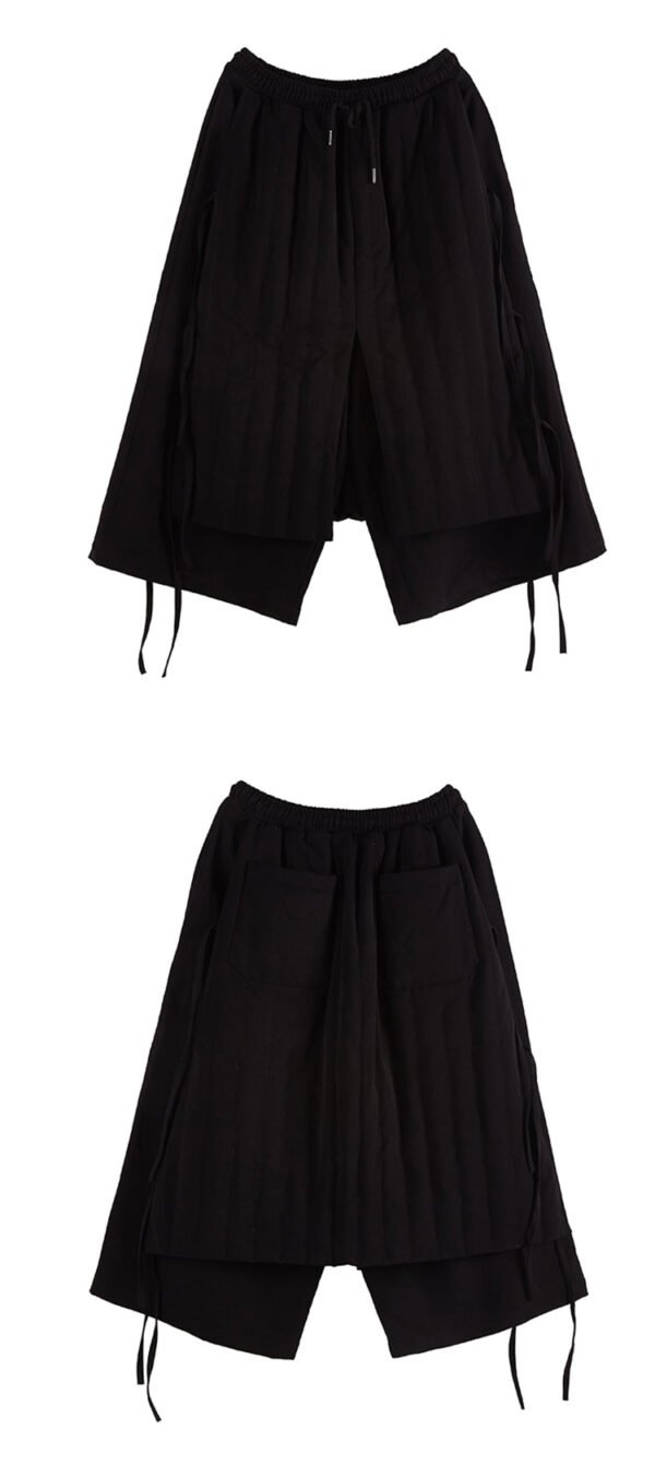 X068p160-01 Original Design Dark Yamamoto Style Uncle Nick Down Pants Casual Capris