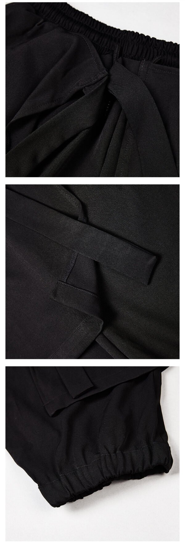 X062P90 Original Dark Japanese Yamamoto Style Men Nine Pointscasual Pants