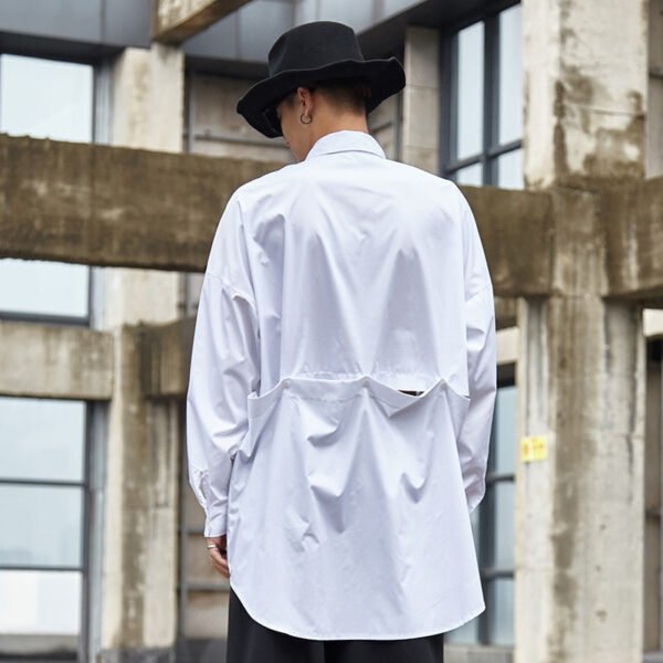 Y034P95  Original Dark Japanese Yohji Yamamoto Style Men's Long Shirt