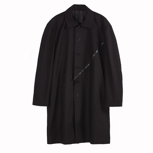 Hy03p165 Original Dark Japanese Oblique Zipper Yohji Yamamoto Suit Coat