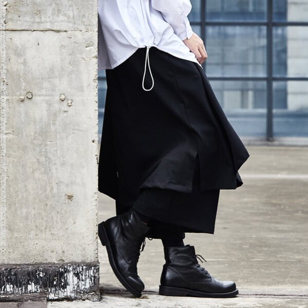 X058P90 Original Design Dark Yohji Style Hair Stylist Men's Culottes Pants