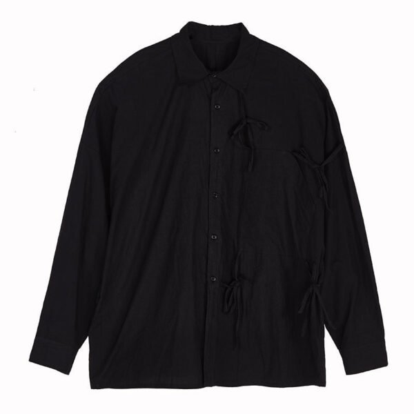 Y031P85 Original Dark Japanese Style Barber Men's and Women's Long-SleeveD Shirt