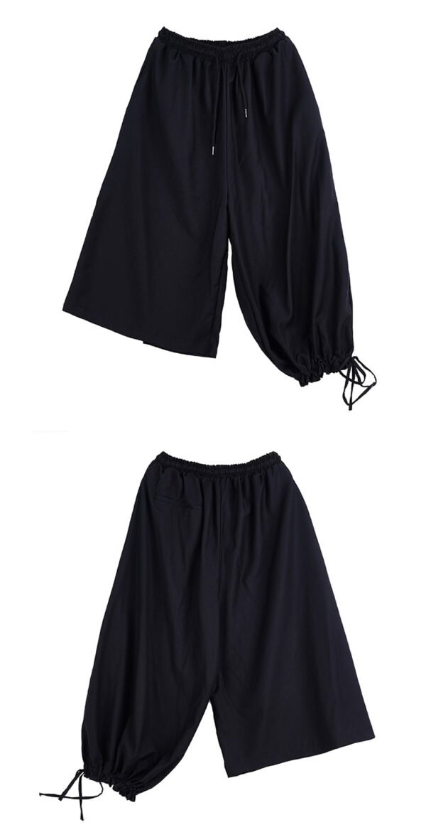 X081P85 Original Diablo Yohji Yamamoto Style Pants with Long Left and Short Right Design Loose Men's Casual Pants
