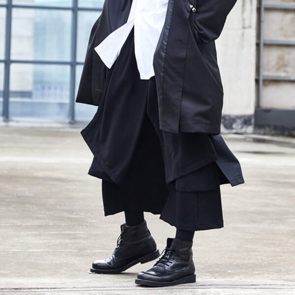 X058p90 Original Autumn and Winter New Dark Yamamoto Style Show Wide Leg Men's Casual Capris