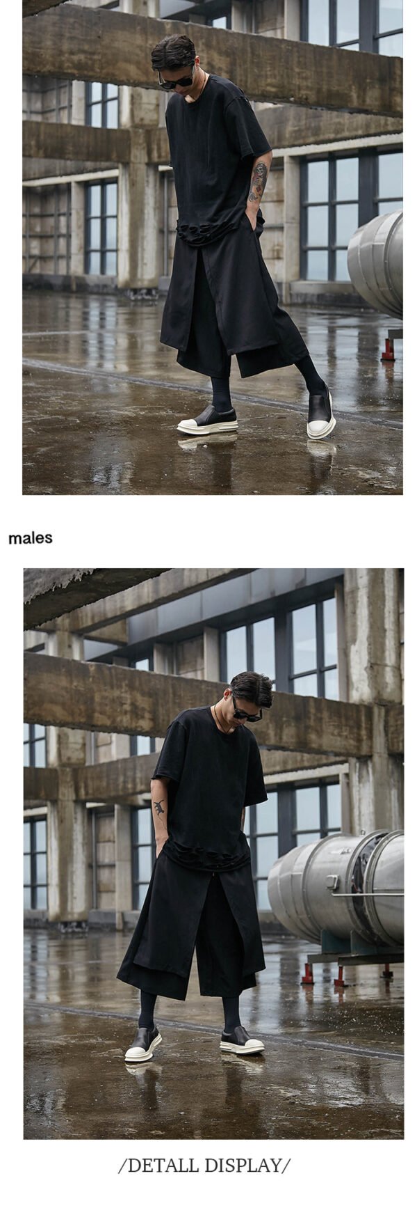 X009P90 Original Four Seasons Tide New Skirt Yohji Yamamoto Style Dark Yohji Catwalk Men's Pants