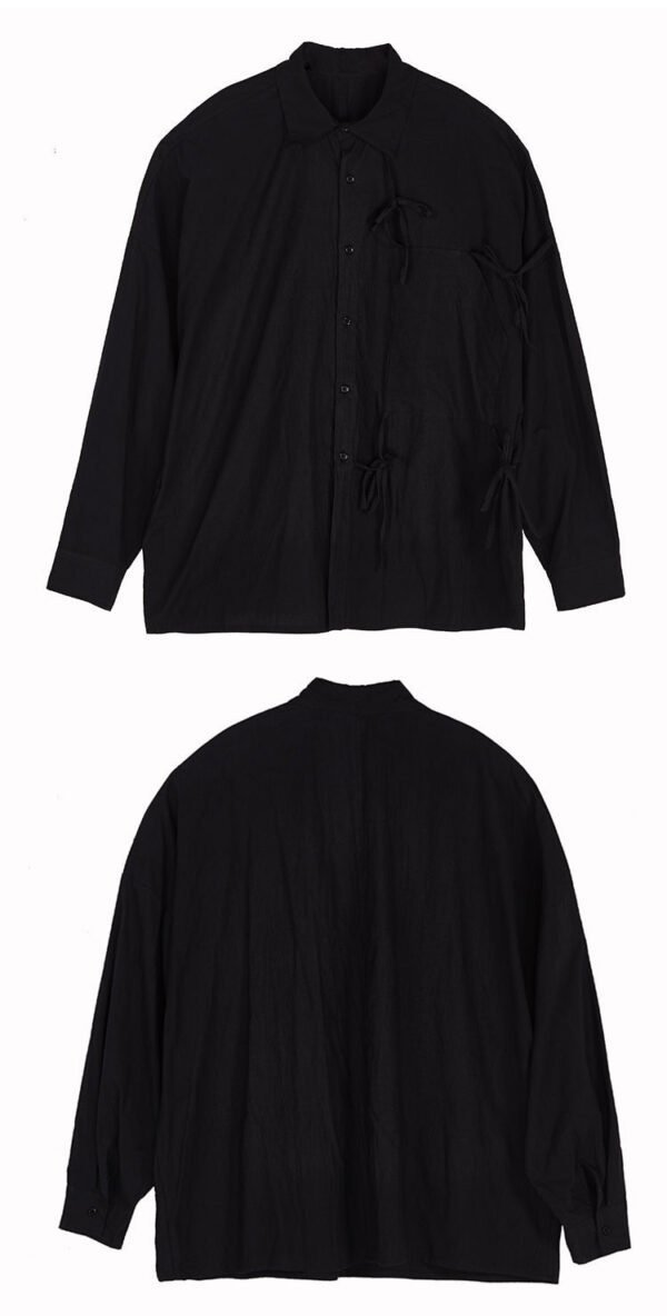 Y031P85 Original Dark Japanese Style Barber Men's and Women's Long-SleeveD Shirt