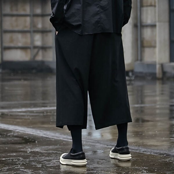 X041p95 Original Design Yohji Yamamoto Style Japanese Four Season Loose Wide Leg Men's Capris