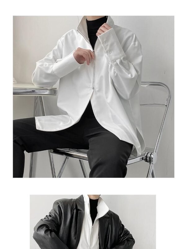 YM213 P65 Niche Design Cool Style Simple Korean Temperament Men's Shirt Jacket