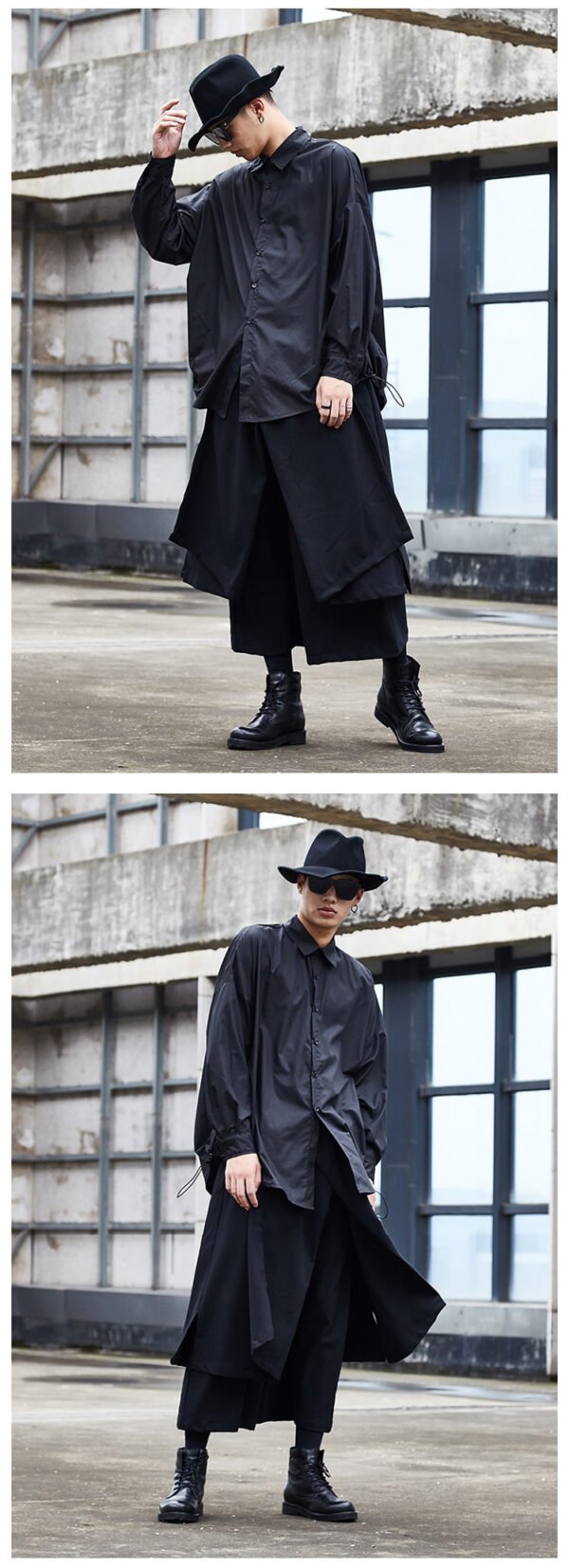 X058p90 Original Autumn and Winter New Dark Yamamoto Style Show Wide Leg Men's Casual Capris