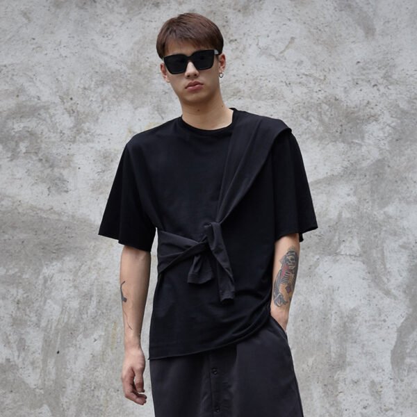 Y022P70 Original Personality Dark 101 Sleeves Decorated Short-sleeved Guard Clothes