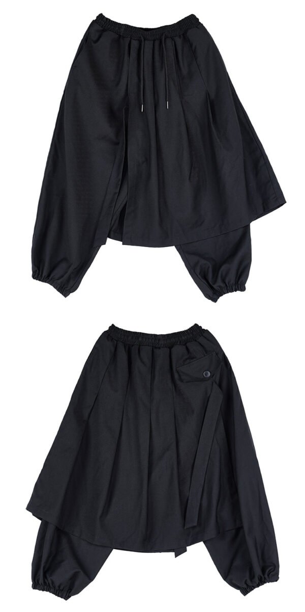 X072p110 Original Design Dark Series Yamamoto Yaosi Style Men's Casual Pants Small Leg Skirt Pants Capris