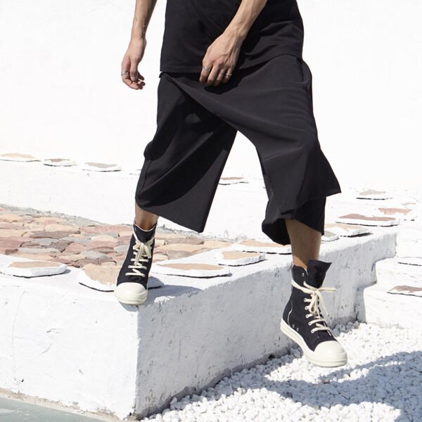 X006P90 Original Yohji New Dark Black Mountain This Yaosi Skirt Set Personality Tide Person Day Casual Men's Trousers .