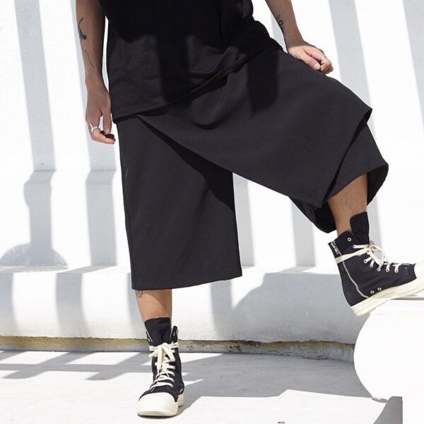 X006P90 Original Yohji New Dark Black Mountain This Yaosi Skirt Set Personality Tide Person Day Casual Men's Trousers .