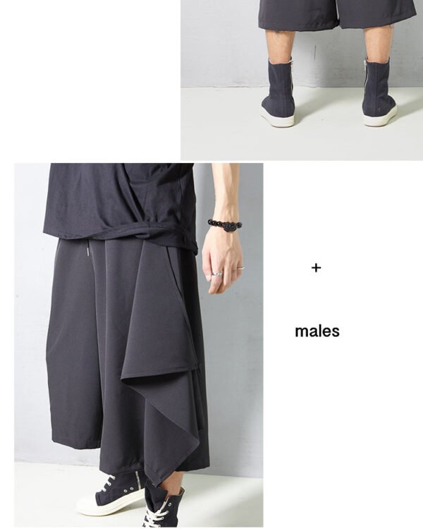 X006P90 Original Yohji New Dark Black Mountain This Yaosi Skirt Set Personality Tide Person Day Casual Men's Trousers .